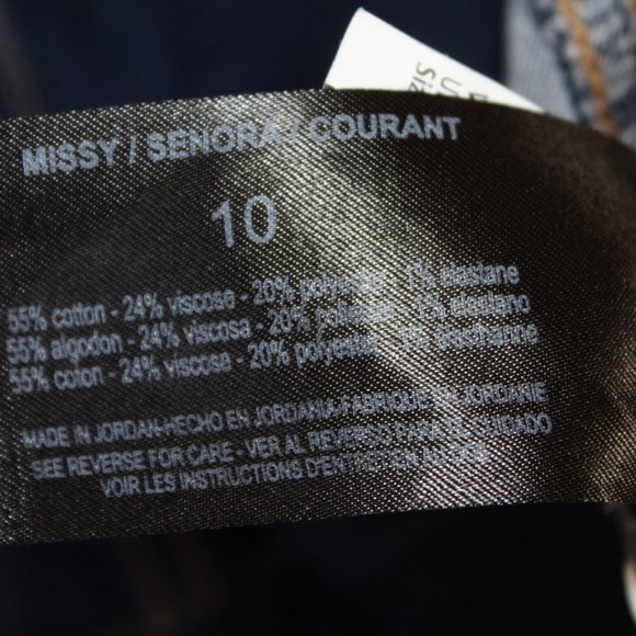 Women's Pull On Skinny Jeans / Jeggings  NINE WEST Dark Wash with Whiskering - Picture 10 of 10